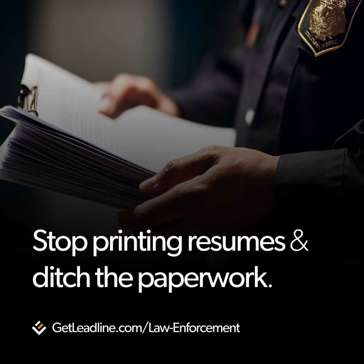 Overwhelmed by paper-based workflows?

Digitize your recruiting pipeline with Leadline—built for police departments tired of dated hiring processes.

hubs.ly/Q03m341w0

#PoliceRecruitment #LawEnforcementRecruiting #ModernizeHiring #HRTech #GetLeadline