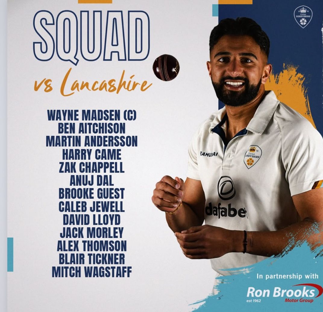 Good luck to Ben Aitchison who makes his county championship return for Derbyshire after a lengthy back injury. You can catch Ben in action over the next 4 days at Emirates Old Trafford - play starts at 11am #GoBen