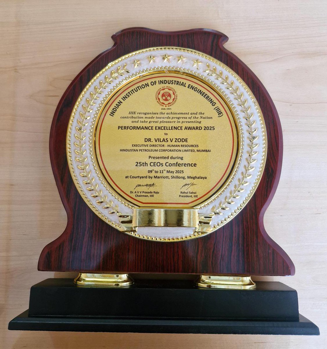 We are proud to announce that HPCL has won the ‘#Performance Excellence Award’ consecutively for the third year under “Large Organisation” category during the 25th CEOs Conference organised by Indian Institution of Industrial Engineering (IIIE).

This prestigious award is