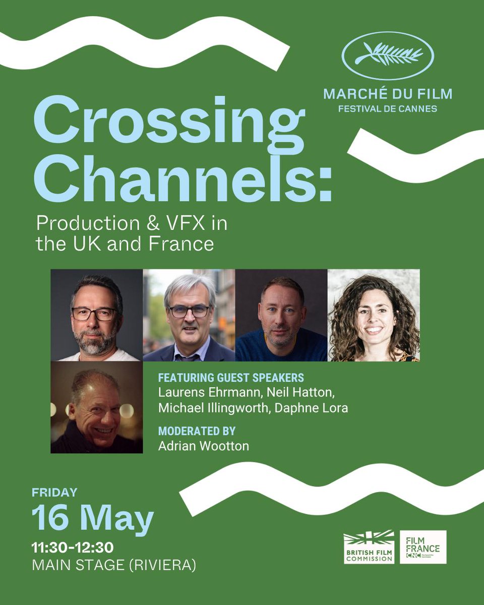 Good morning #Cannes2025!🎬😎
See you at 11:30AM (Main Stage Riviera &amp; online) for “Crossing Channels: Production &amp; #VFX in the UK and France” 🇬🇧🇫🇷—a great panel discussion presented by <a href="/filminuk_BFC/">British Film Commission</a> &amp; <a href="/Film_France/">Film France-CNC</a>.
Don’t miss it!👉lnkd.in/e88HbcPk
#bepartofsomethinggreat