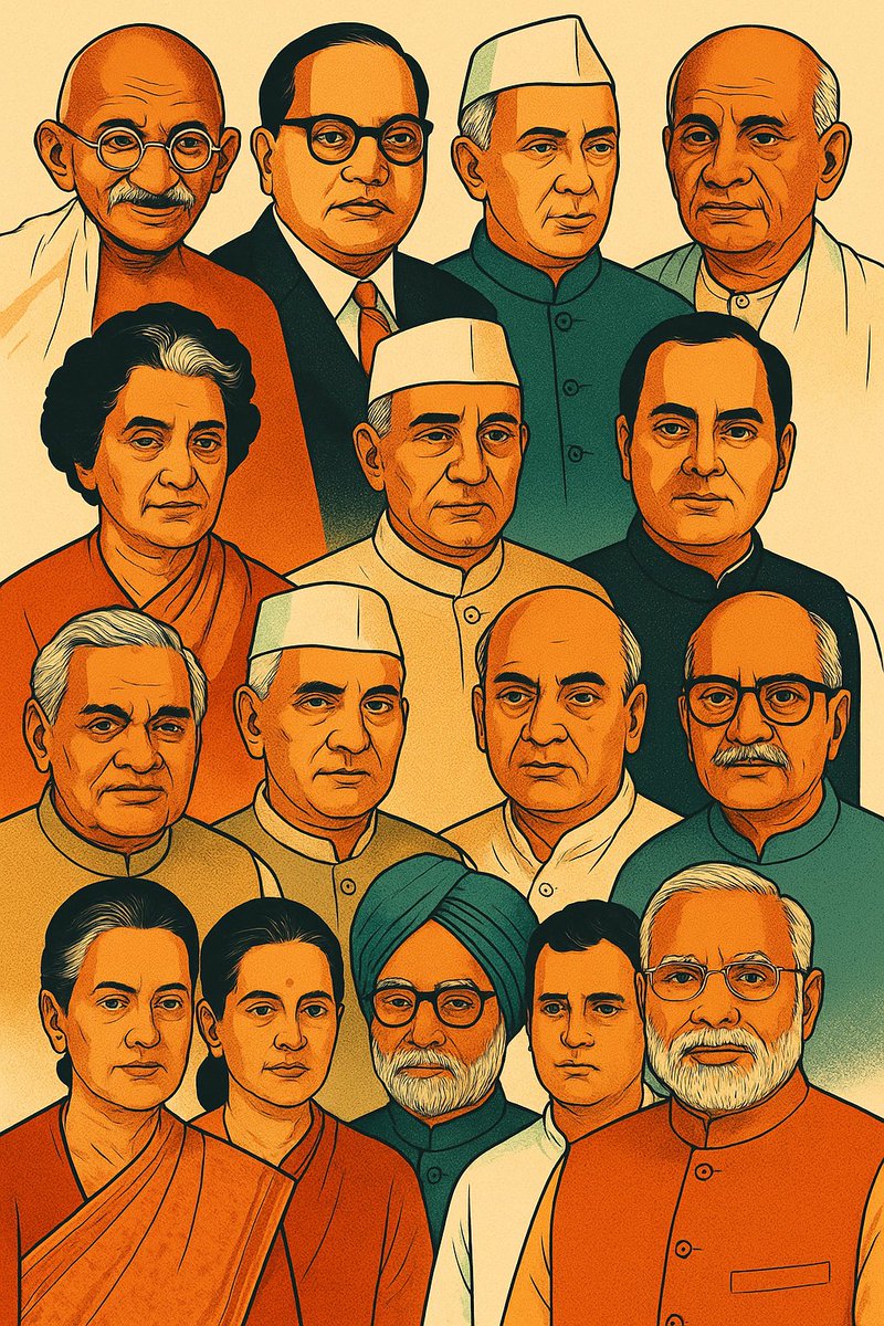 vssvijayssharma's tweet photo. Here is the history of all leaders and and some jokers so far :
🇮🇳🇮🇳🇮🇳🇮🇳🇮🇳🇮🇳
History of India Since Independence:🇮🇳👇

Gandhi indulged mob mentality,
Partition came dressed in non-violence and duality.

Ambedkar gave law its nobility,
Carved justice with suitable rationality.

Nehru sowed seeds of fragility,
Five-year plans but eternal immobility.

Sardar Patel gave us unity,
Bound the princely states with iron authority.

Lal Bahadur showed true humility,
Gave us "Jai Jawan, Jai Kisan" with deep sincerity.

Indira ruled with autocracy,
Silenced the press and jailed democracy.

Morarji broke the dynasty’s continuity,
But faded fast with lack of ability.

Charan Singh tried with rustic sincerity,
Held the fort briefly with farmer identity.

Rajiv promised modernity,
But Bofors blew up his credibility.

V. P. Singh came with claims of probity,
Broke the nation with caste-based polarity.

Chandrashekhar barely earned validity,
A few months of forgettable fragility.

Narasimha Rao shaped economic viability,
Crushed terrorism but kept minority pliability.

He saved the nation with silent capability,
Yet Congress denied him posthumous visibility.

Deve Gowda tried with sincerity,
But lacked strength and national visibility.

Inder Gujral bowed with absurd pliability,
Let ISI men flee in the name of civility.

Vajpayee strengthened connectivity,
Spoke less but moved with sure-footed agility.

Uniting the nation with stability,
He blended progress with poetic sensibility.

Sonia spread depravity,
Turned public service into family charity.

Turning politics into dynasty,
Rewarded loyalty over merit’s capacity.

Manmohan led with passivity,
A mute witness to coalition’s audacity.

A nation stalled in its activity,
While scams bloomed with impunity.

Rahul – a symbol of stupidity,
Echo chambered in inherited futility.

Modi rose with resolve and dignity,
From chaiwala to global credibility.

Restoring India’s global respectability,
He stood firm with silent ferocity.

He built roads, toilets, and electricity,
Gave forgotten millions real visibility.

Now aims for tech and productivity,
And dreams of Bharat in full authority.

🌹🌹🌹🌹
©@VijayShikan