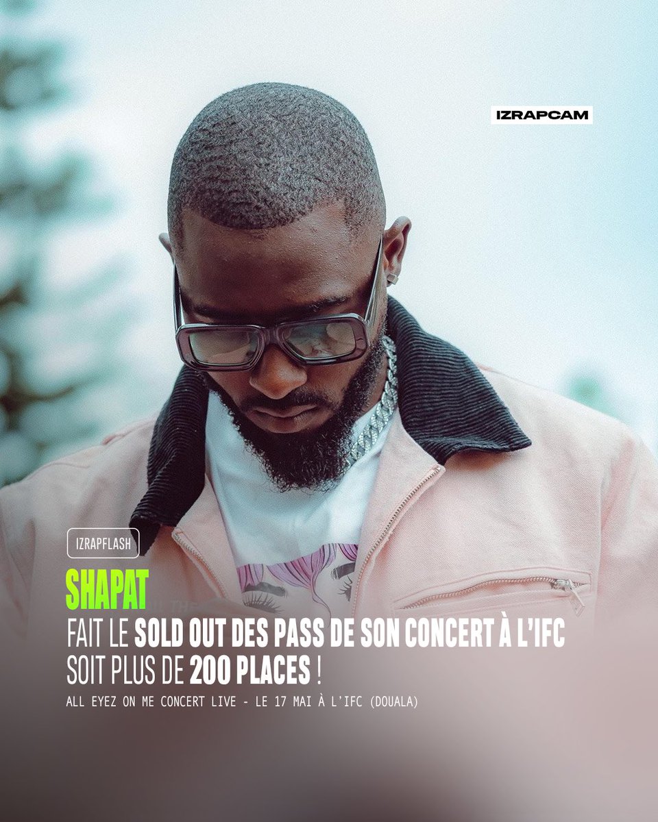 izrapcam's tweet photo. #IZRAPFLASH 🚨
Le « All Eyez On Me - Concert Live » de @shapatoff à L’IFC est Sold Out 🔥
L’artiste fera sa prestation dans une salle pleine et devant plus de 200 personnes !
« On n’a pas les mêmes show 🔥 on a pas les mêmes IFC ! »
#izrapcam https://t.co/OlIobriTGo