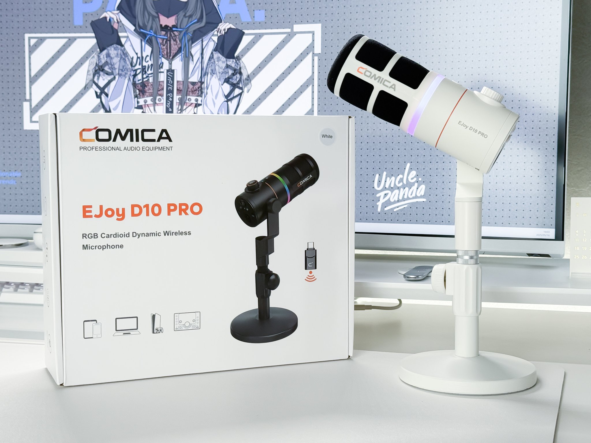 マイク美品COMICA EJoy D10 PRO ダイナミックマイク Comica Ejoy D10 Pro ワイヤレスダイナミックマイク！XLR・USB