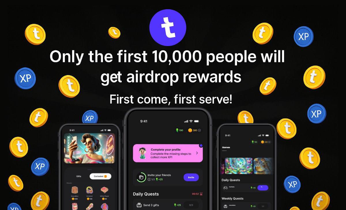🚀 Airdrop: Trloop
💰 Reward: $10
🏆 Winners: Limited
📅 End Date: Early June
🏦 Distribution Date: in 24 Hours 

Go to the Airdrop Page
trloop.com/app

📃 Information:
Trloop is a next-generation platform that combines entertainment, gaming, &amp; social interaction with