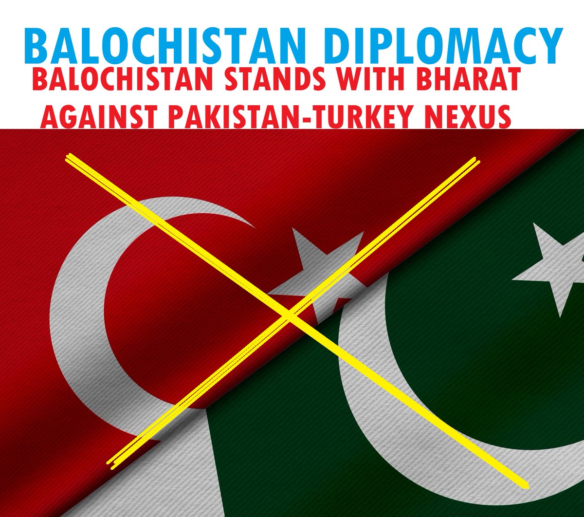 Balochistan's Diplomatic support to #Bharat. 
16 May 2025

Balochistan's people stand with #Bharat's campaign of #BoycottTurkey because #Turkey is arming and supporting Pakistan army against India and her interests in the region.

Our sources confirms that Turkey has also been