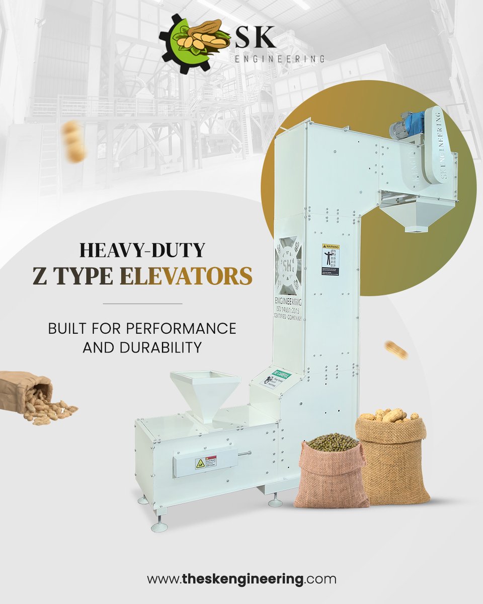 sk__engineering's tweet photo. Heavy-Duty Z Type Elevators for Smooth Material Flow

🌐 https://t.co/OMNDPBbZRz
📞 +91 85115 25161, +91 95576 18775

#ZElevator #ZElevatorMachine #ZTypeBucketElevator #AgroFoodCleaningPlants #Machinery #FoodProcessing #Manufacturer #ManufacturingIndustry #SKEngineering #India https://t.co/N3X0NrIYbQ