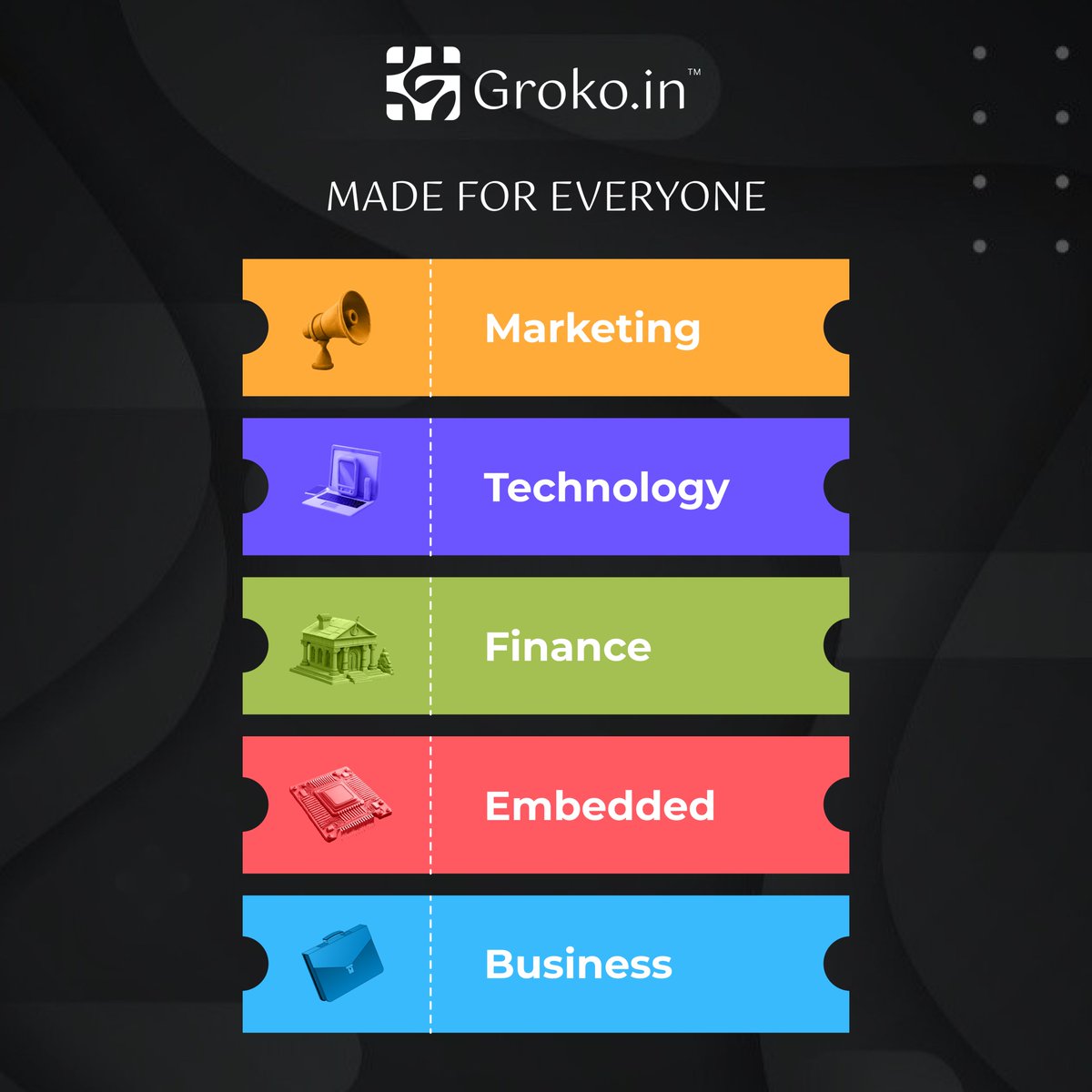 groko_in's tweet image. From code to campaigns, money to microchips

Your field may be different, but the dream is the same : GROWTH @groko_in gives you the tools.

Explore. Upskill. Rise. 🚀

#Groko #joingroko #careerguidence #careergrowth #businessnews #jobsinindia #technologytrends #marketingcareers