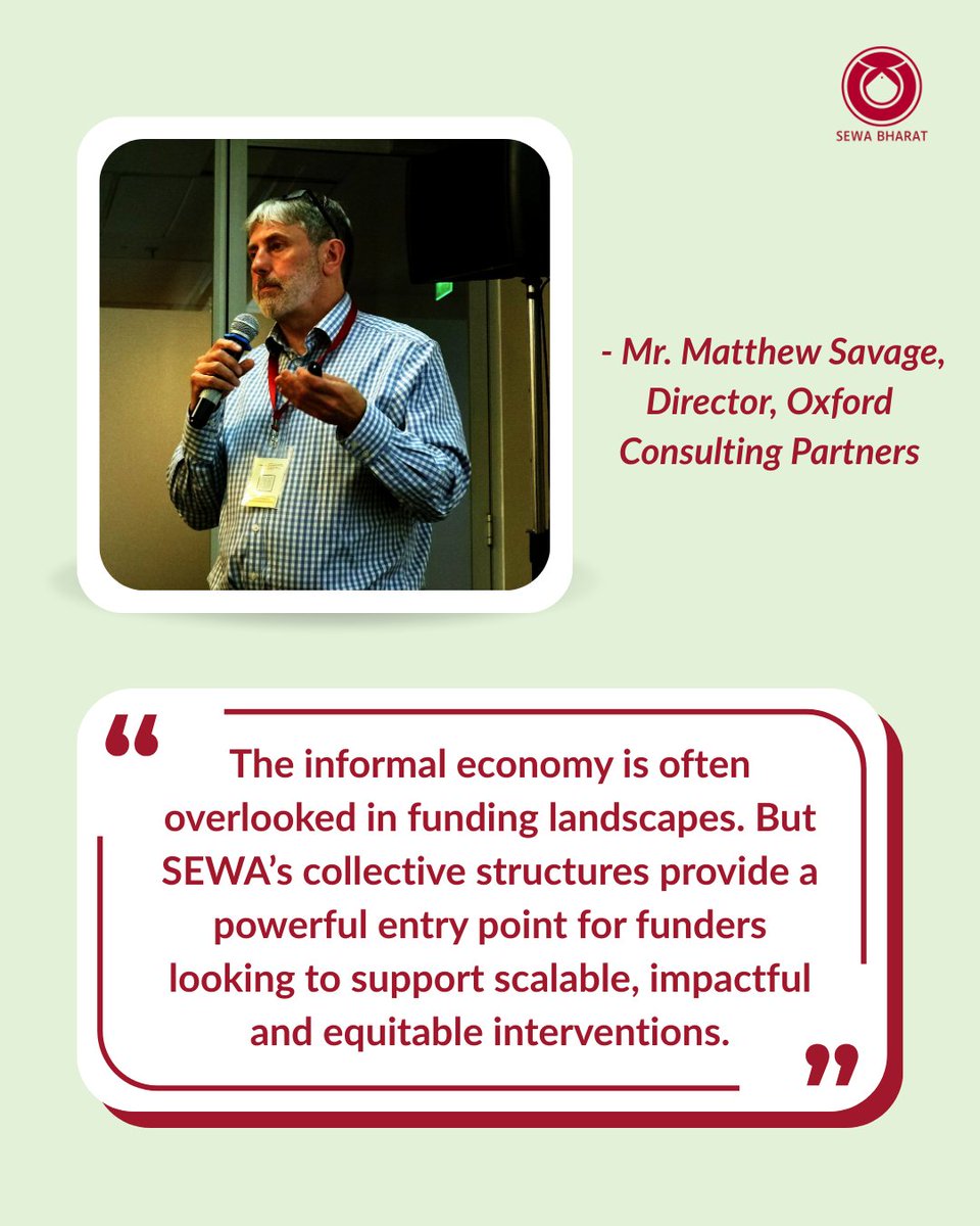 SEWABharat's tweet image. On this #InternationalLabourDay, SEWA Bharat held a Roundtable on ‘Advancing Adaptation, Resilient Livelihoods &amp;amp; Gendered Climate Strategies’. From reviving traditional water sources to forming village fire teams, women leaders like Meena ben are leading local climate solutions.