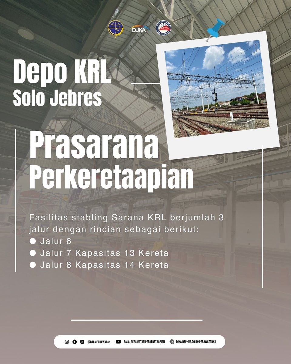 balaiperawatan's tweet photo. Halo #TemanBaperka!
Kenalan yuk dengan Depo KRL Solo Jebres yang merupakan aset BMN fasilitas perawatan KRL di bawah Balai Perawatan Perkeretaapian! https://t.co/FYg08rOXEe