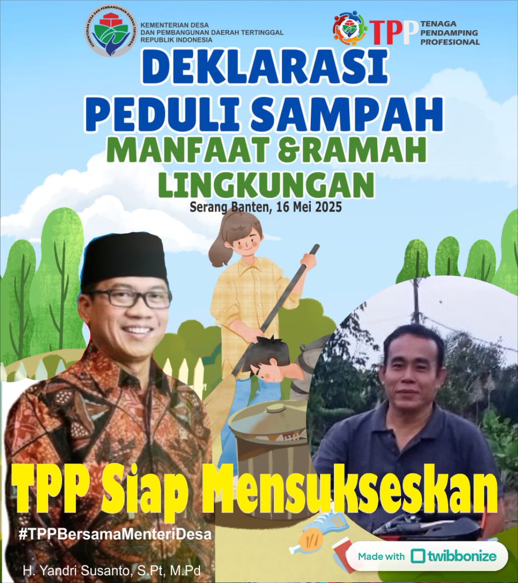HasbiRg's tweet photo. Deklarasi gerakan desa peduli sampah

#TPPBersamaMenteriDesa

@prabowo
@YandriSusanto27
@ArizaPatria
@taufikmadjid71
@kemendespdt
@bpsdmkemendesa
@TPPI_JAMBI https://t.co/BaF2mU8Nee