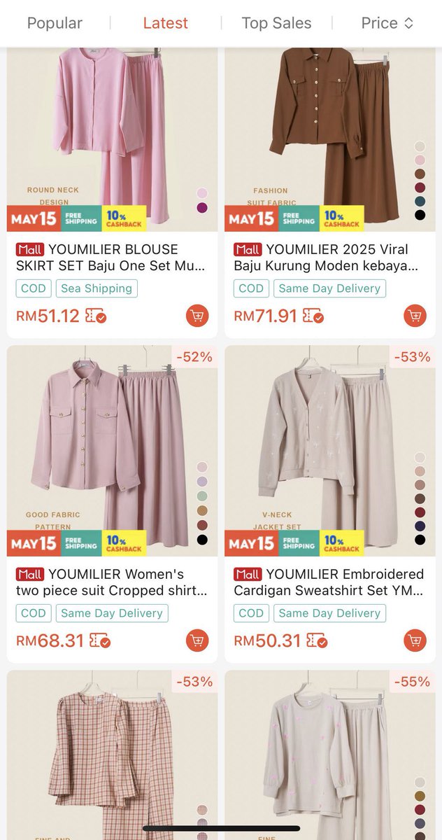 kyumadethings's tweet photo. Selain Panda Eyes, suka betul usha baju dekat kedai ni. Dia jual one set outfit tapi harga rahmah. Lawa ni pakai for casual/jalan-jalan ke kan 🙆🏻‍♀️ https://t.co/NeDNDahQ8W
