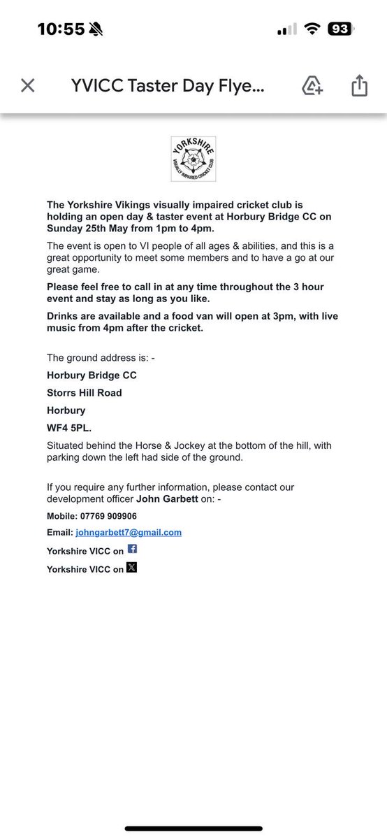 Yorkshire VICC tweet media