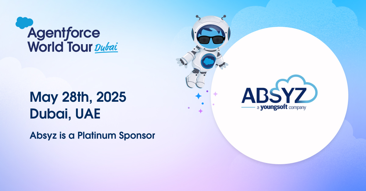We are proud Platinum sponsors of the UAE's biggest in-person Salesforce event of the year.

Visit our Booth #11 - 
To Experience, explore, and engage how our AI-powered Salesforce solutions unlock operational excellence and accelerate growth.

Book your spot now: