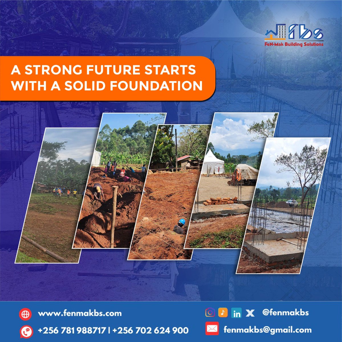 🧱From site preparation to reinforcement and casting, we ensure structural integrity, durability, and safety at every step.

#diaspora #foundations #construction #build #fenmak #asaphnuwagira #BNI #BNISunrise #BNIUganda #fenmakbs #FenmakBuildingSolutions #engineering
