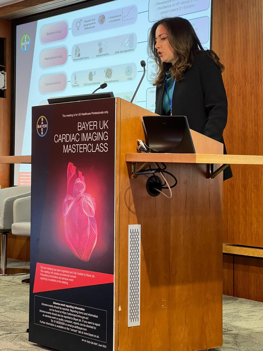 LuigiaDerr's tweet photo. Great event at the Bayer Cardiac Imaging Masterclass in London. #heartfailure #cardiacimaging #whycmr #yescct 
Thanks to the organizers for inviting me to speak together with an amazing faculty. @Bayer 🫀♥️ https://t.co/2HYaiPdRSP