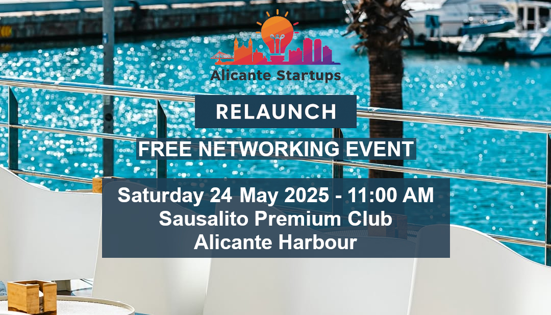 Alicante Startups Relaunch – Free Events, New Focus, Same Amazing Community

We’re excited to share that #Alicante #Startups is relaunching with a fresh mission!

Free networking event:
Date and time: May 24 11:00 
Location: #Sausalito Premium Club

meetup.com/alicante-start…