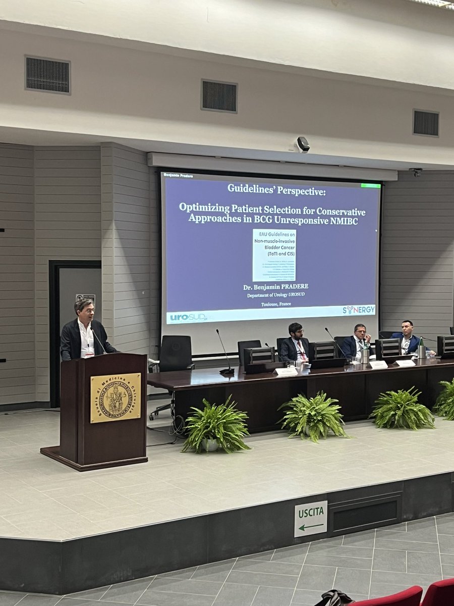 Symp for Multidisciplinar Advancement in UroOnco (@synergy_uro) on Twitter photo 🎙️ Now on stage at #Synergy: Prof. <a href="/BenjaminPradere/">Benjamin Pradere</a> from Toulouse 🇫🇷
📚 Delivering a lecture on: “Guidelines Perspective: Optimizing Patient Selection for Conservative Approaches in BCG-Unresponsive NMIBC” 💡🔬
Crucial insights into personalized bladder cancer management 🧫💭 🎙️ Now on stage at #Synergy: Prof. <a href="/BenjaminPradere/">Benjamin Pradere</a> from Toulouse 🇫🇷
📚 Delivering a lecture on: “Guidelines Perspective: Optimizing Patient Selection for Conservative Approaches in BCG-Unresponsive NMIBC” 💡🔬
Crucial insights into personalized bladder cancer management 🧫💭