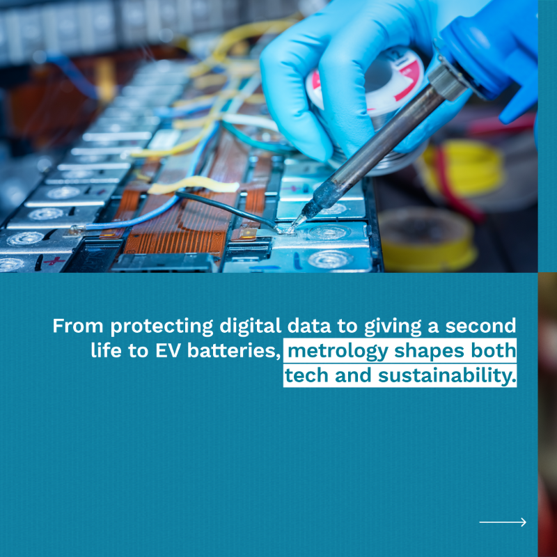 HorizonMagEU's tweet photo. Metrology is the hidden science driving the green and digital transition. What do hydrogen pipelines, quantum computers and second-hand EV batteries have in common? ➡️ https://t.co/gFe2Qfo3Pb 

#ResearchImpactEU #Science4EU