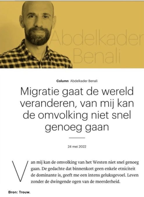 Alleen allochtonen blijken kritiekloos het woord #omvolking te mogen gebruiken. Zelfs in een linkse krant.