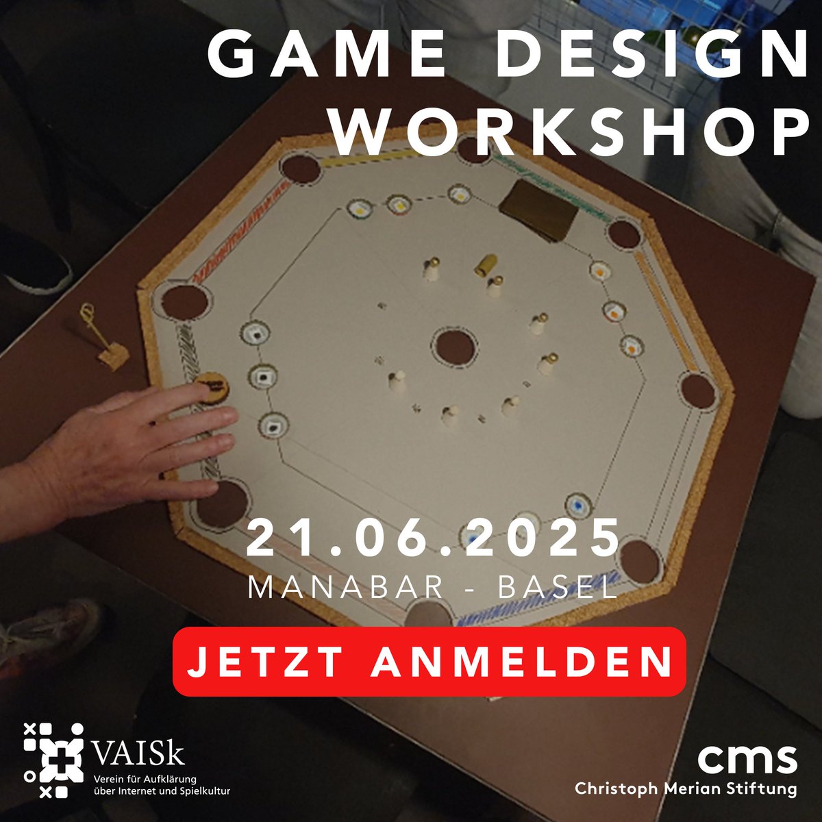 Our game design workshop is for anyone who is interested in developing  games. In this workshop you will learn the basics of game design and implement them in your own board game. 🎲✏️😁
📅 21.06.2025 - 09:00 - 18:00
Register now➡️ manabar.ch/game-design-ad…