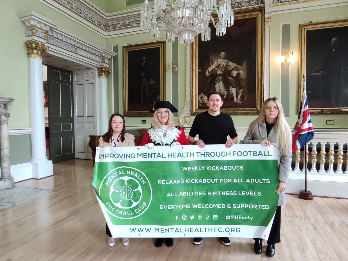 Huge congratulations to Ryan Oldfield, founder of Mental Health FC, who has been awarded the Civic Mayor’s Award 2024/25!

Ryan was recognised by Mayor Julie Grace for his amazing work supporting mental health through sport, helping people stay active, social, and supported.