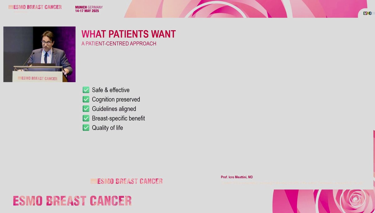 Is stereotactic #radiosurgery the standard of care for #breastcancer patients with multiple brain met?

Honoured to contribute with Nancy Lin in this Controversy Session chaired by Philip Poortmans

Strong emphasis on patient-centred perspectives #ESMOBreast25
<a href="/myESMO/">ESMO - Eur. Oncology</a> <a href="/OncoAlert/">OncoAlert</a>