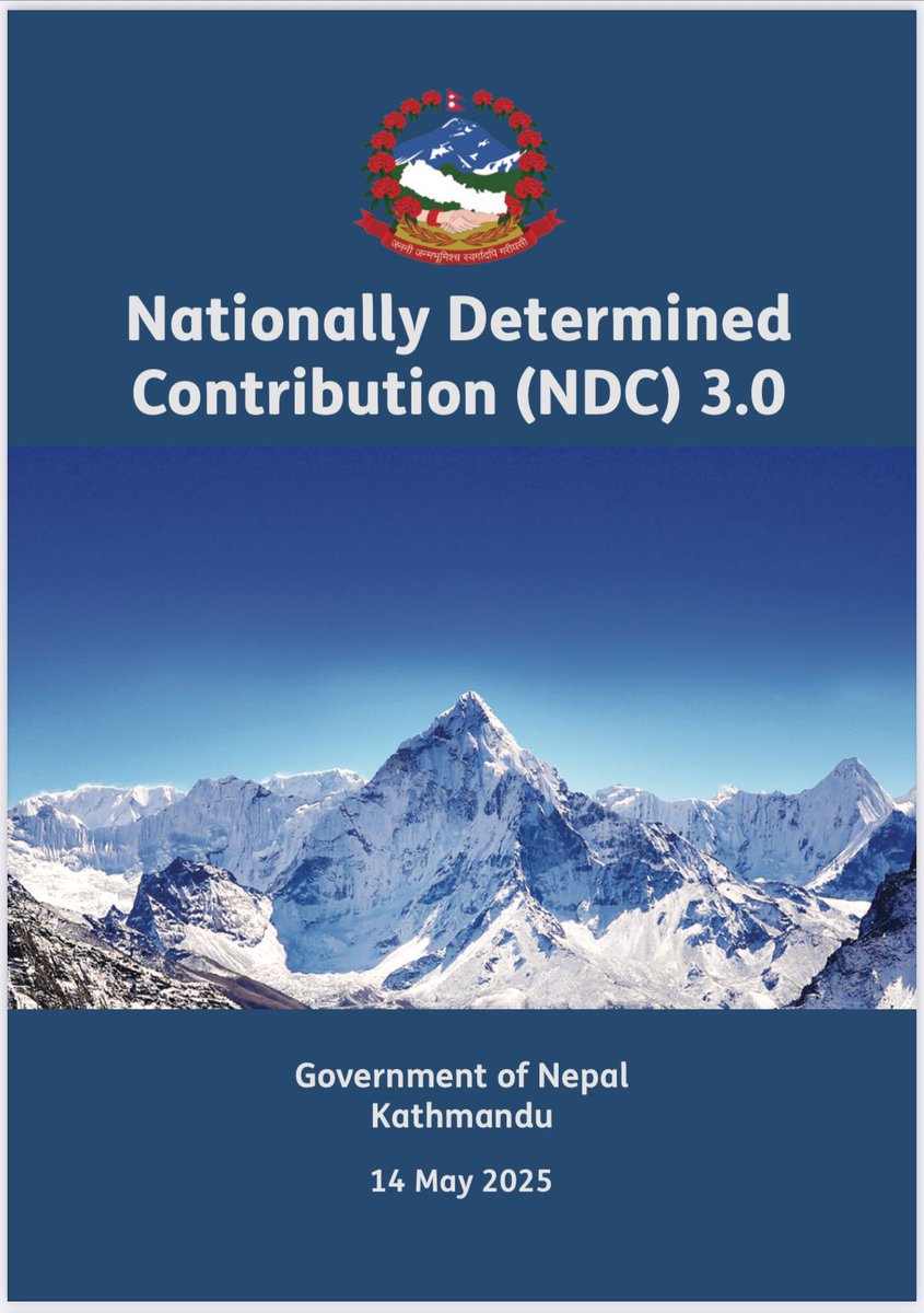 Nepal’s NDC 3.0 is unveiled at #SagarmathaSambaad by Rt. Hon. Prime Minister <a href="/kpsharmaoli/">K P Sharma Oli</a> and handed over to <a href="/COP29_AZ/">COP29 Azerbaijan</a> President, H.E. Mr. Mukhtar Babayev.

Appreciate <a href="/MOFENepal/">MOFE Nepal🇳🇵</a> for the coordination and leadership! <a href="/ain_shahi/">Ain Bahadur Shahi ( ऐन बहादुर शाही )</a> 🙏 

Here it is mofe.gov.np/uploads/upload…