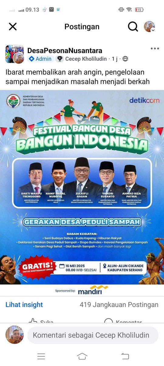 rhynnani's tweet photo. #TPPBersamaMenteriDesa
Deklarasi gerakan desa peduli sampah
@prabowo
@YandriSusanto27
@ArizaPatria
@taufikmadjid71
@kemendespdt
@bpsdmkemendesa https://t.co/GOMSImZ1mU
