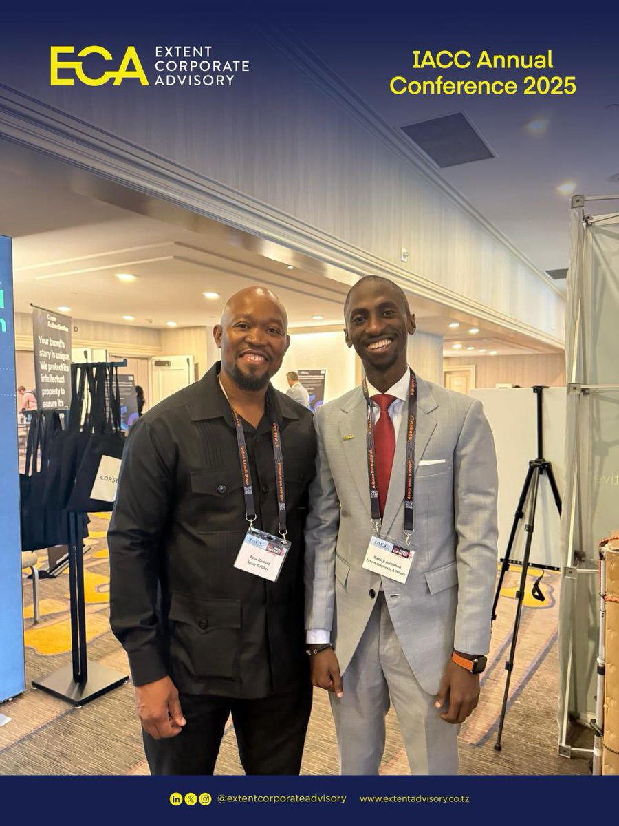 Extent Corporate Advisory (@advisoryextent) on Twitter photo ๐ Greetings from San Diego!
Extent Corporate Advisory is proud to be represented at the <a href="/IACC_GetReal/">International AntiCounterfeiting Coalition</a> 2025 Annual Conference by our Partner and Head of IP, Nabiry Jumanne <a href="/JjNabiry/">Nabiry Juma Jumanne</a>.
From insightful panels to energizing conversations with fellow IP professionals. ๐ Greetings from San Diego!
Extent Corporate Advisory is proud to be represented at the <a href="/IACC_GetReal/">International AntiCounterfeiting Coalition</a> 2025 Annual Conference by our Partner and Head of IP, Nabiry Jumanne <a href="/JjNabiry/">Nabiry Juma Jumanne</a>.
From insightful panels to energizing conversations with fellow IP professionals.