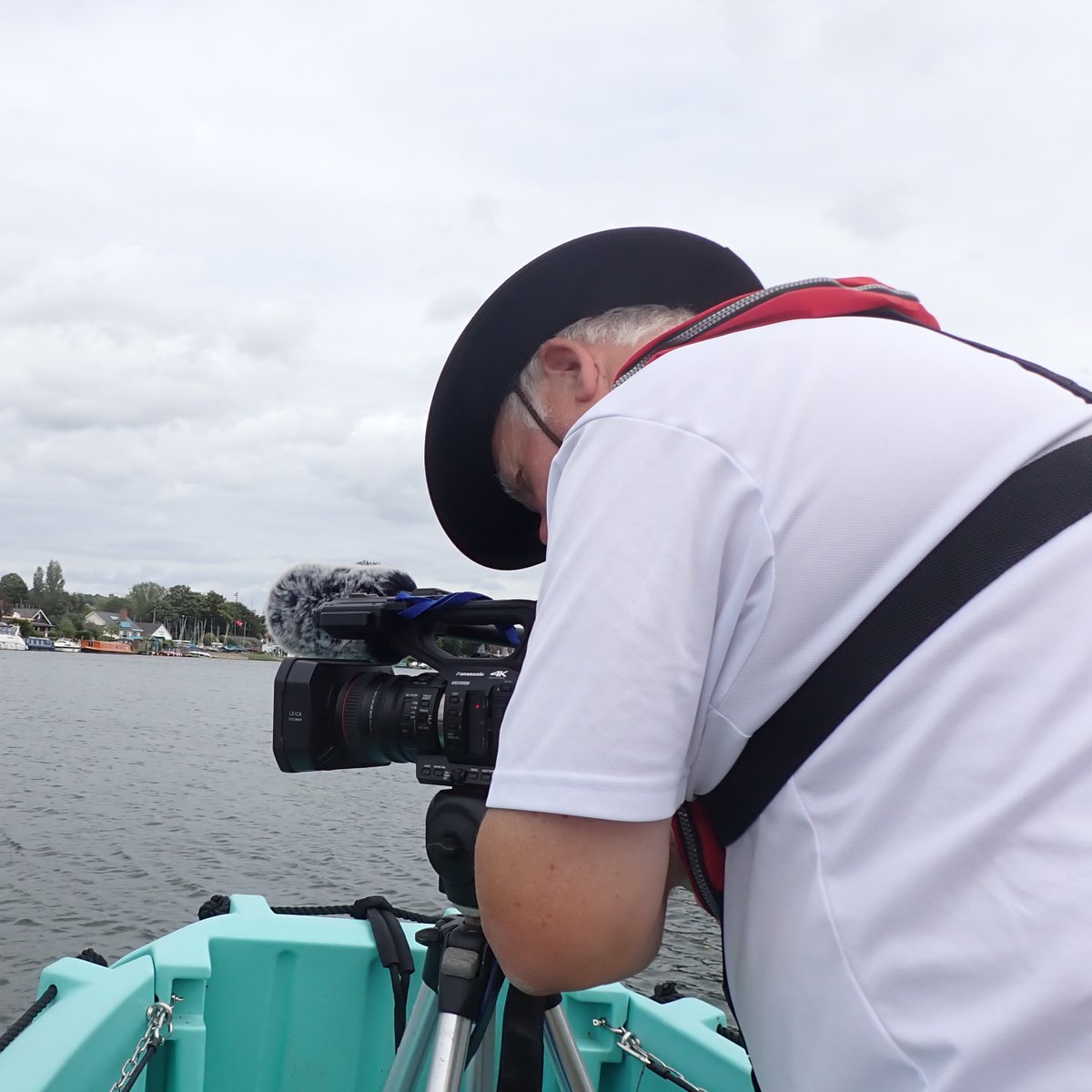 I'm out in the Camera Boat on the River Thames, capturing some action as the sailing boats go by. The electric motor cuts down on the noise, so we really only hear the noise of the boat moving through the water.