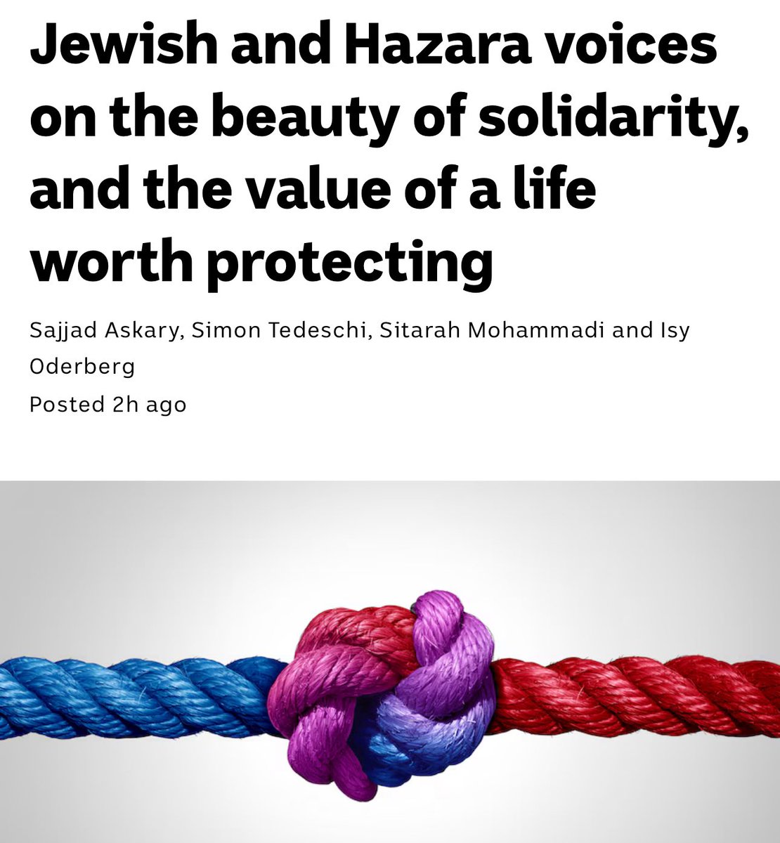 Sajjad Askary (@askarysajjad) on Twitter photo I’m thrilled to share that a piece co-authored by <a href="/sitarah_m/">Sitarah Mohammadi</a> , myself and two brilliant Jewish Australian colleagues has just been published.
Read here: abc.net.au/religion/jewis… I’m thrilled to share that a piece co-authored by <a href="/sitarah_m/">Sitarah Mohammadi</a> , myself and two brilliant Jewish Australian colleagues has just been published.
Read here: abc.net.au/religion/jewis…