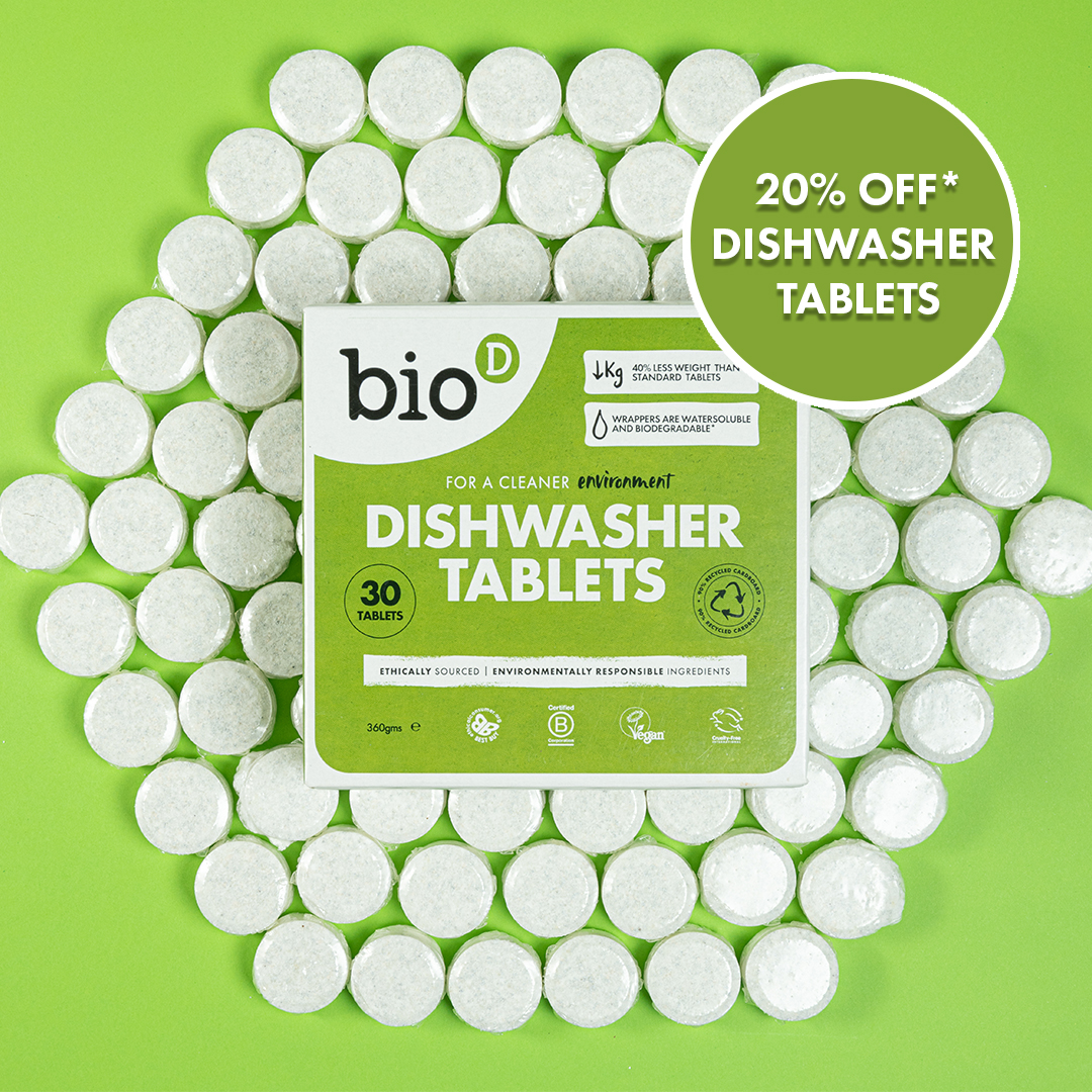 Save 20%* on our planet-friendly Dishwasher Tablets – offer ends Sunday 31st May! 🌍

Clean dishes, clear conscience. 💚

Shop now: biod.co.uk/shop/dishwashi…

#EcoCleaning #GreenLiving #BioD 

*Website only offer. 20% off Dishwasher Tablets valid from 19th to 31st May 2025. Not