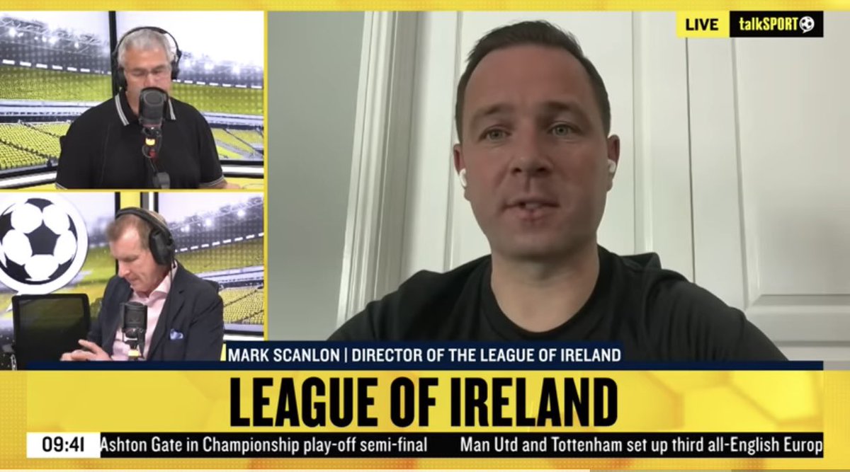 Mark Scanlon (@markscanlon85) on Twitter photo Thanks to Shaun Custis and <a href="/henrywinter/">Henry Winter</a> for inviting me on to the <a href="/talkSPORT/">talkSPORT</a> Sunday Edition to discuss the growth of the <a href="/LeagueofIreland/">League of Ireland</a>, great to see our League being recognised by the media overseas ⚽️
youtube.com/watch?v=hsUzLQ… Thanks to Shaun Custis and <a href="/henrywinter/">Henry Winter</a> for inviting me on to the <a href="/talkSPORT/">talkSPORT</a> Sunday Edition to discuss the growth of the <a href="/LeagueofIreland/">League of Ireland</a>, great to see our League being recognised by the media overseas ⚽️
youtube.com/watch?v=hsUzLQ…