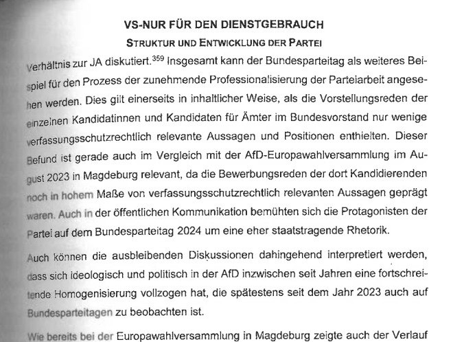 Lob vom VS für die AfD im VS-Geheimgutachten! Wir sind jetzt eine staatlich anerkannt professionelle Partei!