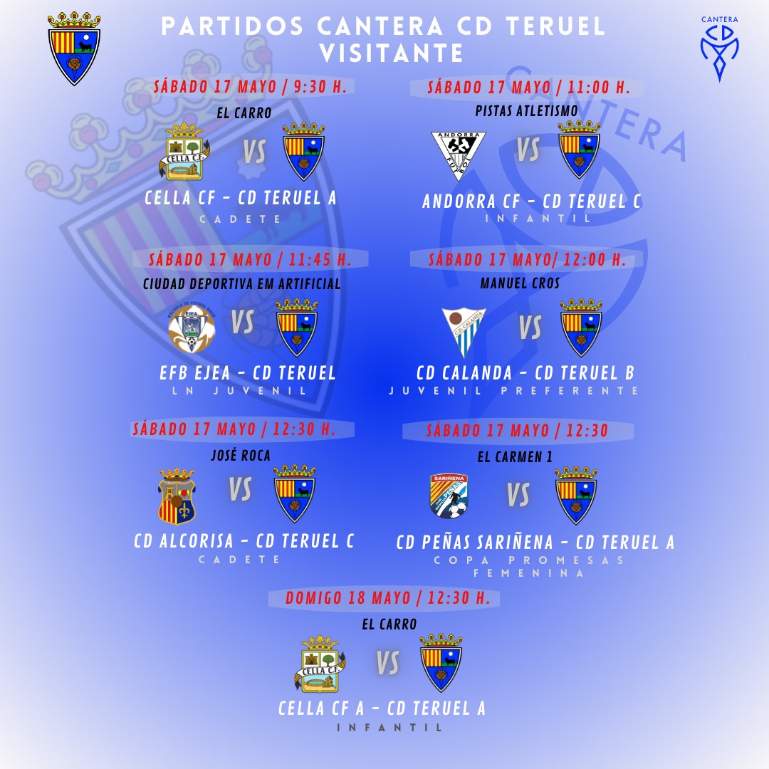 Cantera Club Deportivo Teruel (@canteracdteruel) on Twitter photo Desplazamientos de nuestros equipos este fin de semana.
¡Vamos Teruel!
¡Todo al rojo!
<a href="/CanteraCDTeruel/">Cantera Club Deportivo Teruel</a>
<a href="/TeruelCd/">Club Deportivo Teruel</a> Desplazamientos de nuestros equipos este fin de semana.
¡Vamos Teruel!
¡Todo al rojo!
<a href="/CanteraCDTeruel/">Cantera Club Deportivo Teruel</a>
<a href="/TeruelCd/">Club Deportivo Teruel</a>