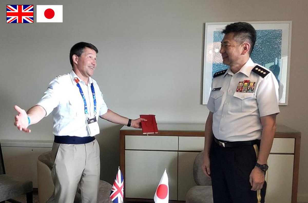 Japan_GSDF's tweet photo. 🇹🇭🇮🇩🇰🇭🇬🇧🇵🇭🇯🇵GEN Morishita, Chief of Staff, JGSDF, held talks on May 13 at #LANPAC with GEN Pana Claewplodtook, Chief of Army, the Royal Thai Army; GEN MaruliSimanjuntak, Chief of Staff, the Indonesian Army; GEN Mao Sophan, Commander of the Royal Cambodian Army; Lt Gen David Eastman, Deputy Chief of the General Staff, the British Army; and Lt. Gen. Roy Galido, Commanding General of the Philippine Army.
#JGSDF remains committed to promoting peace, stability, and prosperity in the Indo-Pacific region by deepening ties with like-minded land forces.🇹🇭🇮🇩🇰🇭🇬🇧🇵🇭🇯🇵
