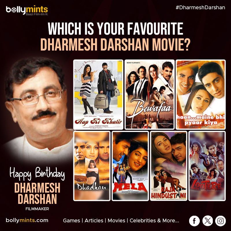 BollyMints's tweet photo. Wishing A Very Happy Birthday To Filmmaker #DharmeshDarshan Ji !
#HBDDharmeshDarshan #HappyBirthdayDharmeshDarshan https://t.co/jGZ02ACEfw