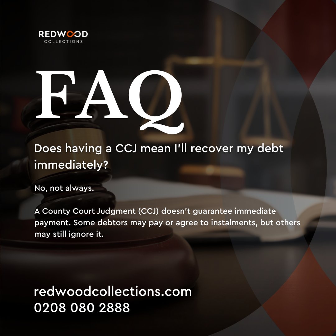 Wondering if a CCJ means instant payment? It might not.

Find out why in our FAQ below ⬇️ 

#Debt #BusinessGrowth #CashFlow