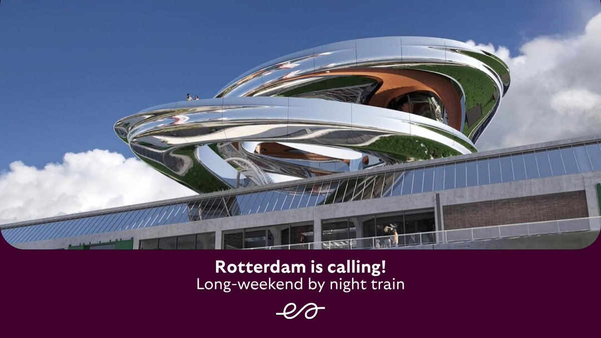 EuropeanSlpr's tweet photo. 📍 ROTTERDAM

Visit FENIX — a striking new art museum on migration, topped with the Tornado: a panoramic platform with epic city views.

June is the perfect time to visit Rotterdam by #GOODNightTrain.

 🎟️ https://t.co/ZrFiBuTsRQ 

📸@rotterdam_info https://t.co/cOcYKfi7Fg