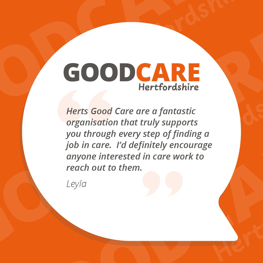 Herts Good Care Recruitment (@hertsgoodcare) on Twitter photo It's time for some #FridayFeedback !
If you are interested in hearing more about careers in Adult Social Care across Hertfordshire, get in contact today by calling us on 01707 536020 ext 2 or email us at jobs@hertsgoodcare.com.
#hertsgoodcare #jobs #hiring It's time for some #FridayFeedback !
If you are interested in hearing more about careers in Adult Social Care across Hertfordshire, get in contact today by calling us on 01707 536020 ext 2 or email us at jobs@hertsgoodcare.com.
#hertsgoodcare #jobs #hiring