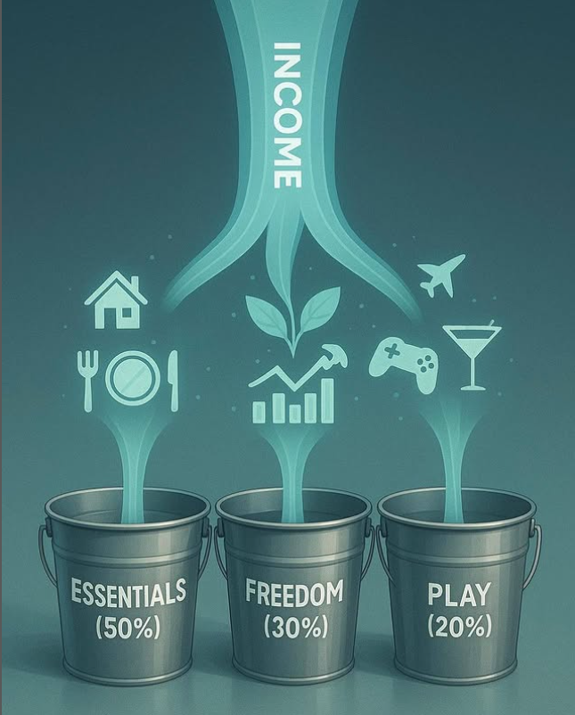 xlearningAI's tweet image. “The 3-Bucket System for Managing Your Income”

🪣 Essentials: rent, food, basics (50%)
📈 Freedom: investing, assets (30%)
🎉 Play: guilt-free spending (20%)
🎯 A system = clarity, peace, and long-term wealth
💡 Most people wing it. You’re not most people

Follow @xlearningAI