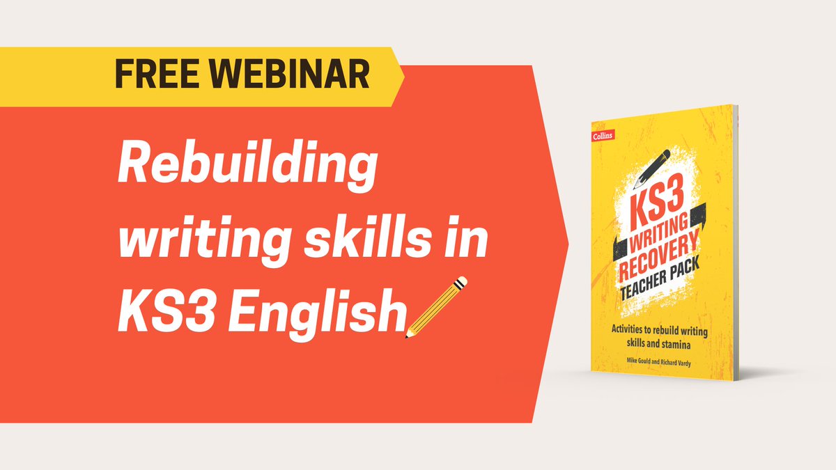 Collins Secondary (@freedomtoteach) on Twitter photo <a href="/gotpenmustwrite/">Mike Gould</a> shares how you can use his high-impact, low-effort approach to help every KS3 student secure writing skills and become an independent and resilient writer in this FREE webinar.
Catch up: ow.ly/ea2U50VOj9C <a href="/gotpenmustwrite/">Mike Gould</a> shares how you can use his high-impact, low-effort approach to help every KS3 student secure writing skills and become an independent and resilient writer in this FREE webinar.
Catch up: ow.ly/ea2U50VOj9C
