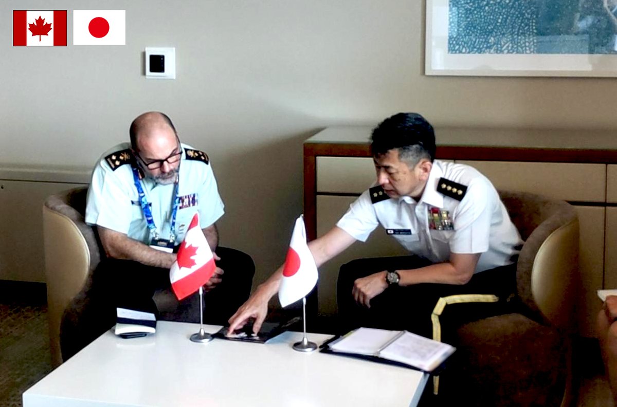 Japan_GSDF's tweet photo. 🇸🇬🇨🇦🇲🇾🇺🇸🇯🇵GEN Morishita, Chief of Staff, JGSDF, held talks on May 14 at #LANPAC with BG Cai Dexian, Chief of Army, Singapore Armed Forces; LGenMichael Wright, Commander of the Canadian Army; LtGen James Glynn, Commander, U.S. Marine Corps Forces, Pacific; GEN Muhammad Hafizuddeain Jantan, Chief of Malaysian Army; and MG Joseph Hilbert, Commanding General, the 11th Airborne Division.
By strengthening key-leader engagements, #JGSDF reaffirmed its commitment to promoting cooperation with like-minded ally and partners for peace, stability and prosperity in the Indo-Pacific region.🇸🇬🇨🇦🇲🇾🇺🇸🇯🇵