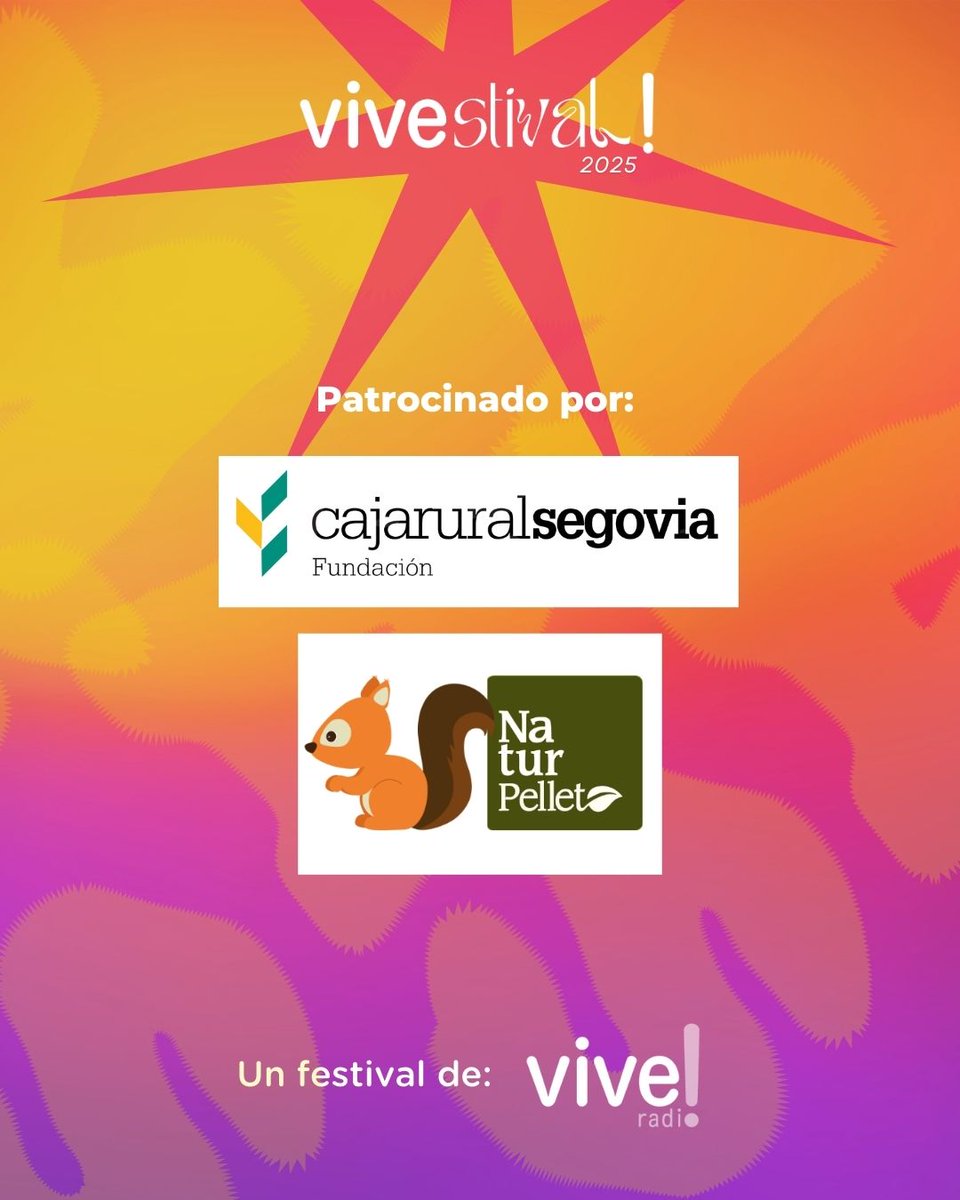 Vivestival (@vivestival) on Twitter photo 🎤✨ ¡Ya tenemos ganadores de la semifinal segoviana de Vivestival!
El escenario se rindió ante… 🏆YORAIMA
🤘🏼 🔥 ¡Enhorabuena! Gracias a esta victoria, representaréis a Segovia en la fase regional en Burgos.
🤝🏻 Patrocinado por Fundación Caja Rural y Naturpellet (<a href="/naturpellet/">Naturpellet</a>). 🎤✨ ¡Ya tenemos ganadores de la semifinal segoviana de Vivestival!
El escenario se rindió ante… 🏆YORAIMA
🤘🏼 🔥 ¡Enhorabuena! Gracias a esta victoria, representaréis a Segovia en la fase regional en Burgos.
🤝🏻 Patrocinado por Fundación Caja Rural y Naturpellet (<a href="/naturpellet/">Naturpellet</a>).