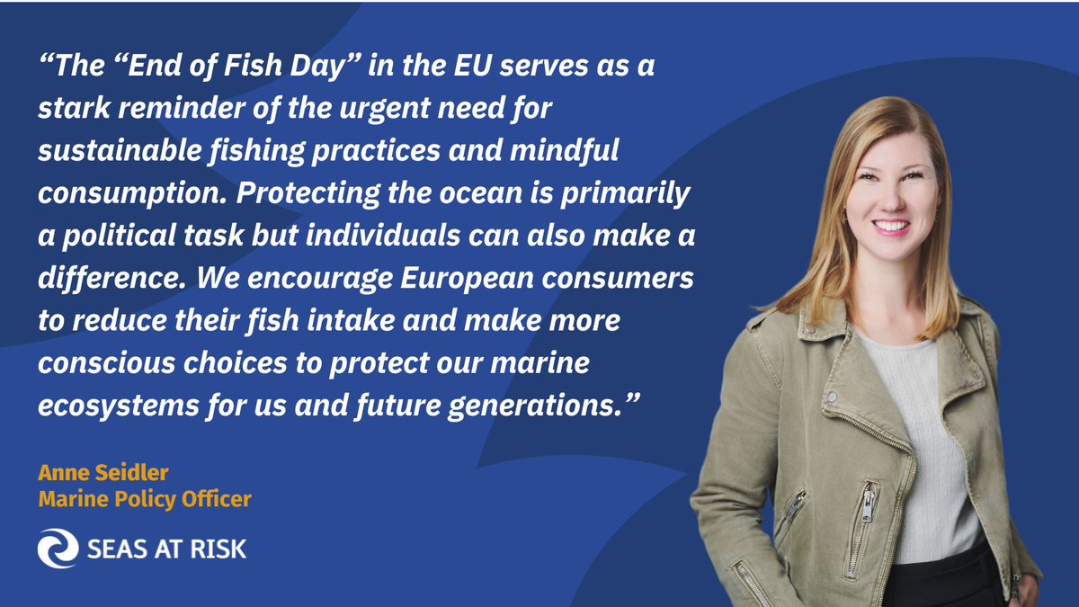 ⚠️ Today is #EndOfFishDay in the EU🐟As of today, the EU has theoretically exhausted its domestic seafood production for the year &amp; from now until the end of 2025 will rely on imported fish &amp; other seafood products.  #RethinkFisheries  seas-at-risk.org/press-releases…