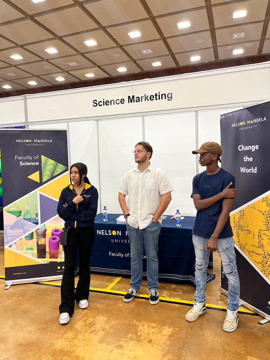MandelaScience's tweet image. Join us at the Nelson Mandela University in Door Sports Centre for Open Day from 16–17 May 2025! The Faculty of Science is here to inspire, engage, and answer all your questions about a future in science. Don’t miss out! #NMUOpenDay #FacultyOfScience #StudyScience