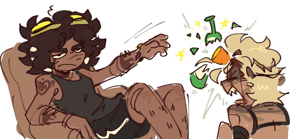 got so mad at an enemy junkrat i drew venture throwing a beer bottle at junkrats head to make me feel better