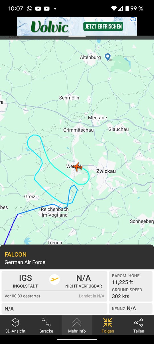 Freitag und wieder die #Luftwaffe unterwegs, 4.mal diese Woche 🤔 Hab noch nix von der #Bundeswehr gefunden .