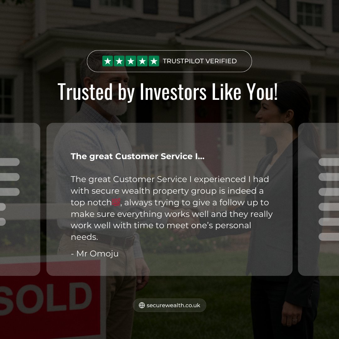 securewealthgrp's tweet image. Another satisfied investor 🙌

Thinking of investing in UK property? You might be our next success story. Send us a dm today to get started

#SecureWealth #PropertyInvestment  #ClientReview #PassiveIncome #TrustpilotVerified #realestateinvesting