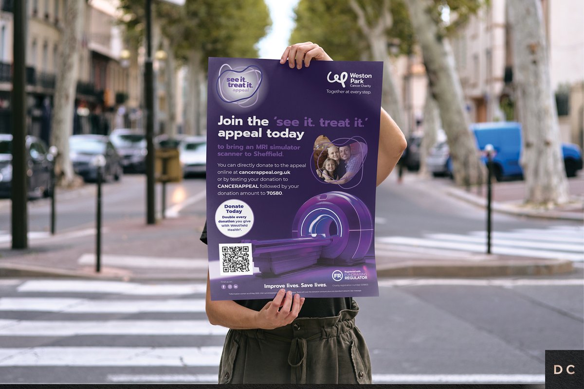 DunstarCreative's tweet image. We are proud to collaborate with @WPCancerCharity in promoting the see it. treat it. appeal. This vital campaign aims to raise £1.85 million to fund the purchase and installation of a cutting-edge MRI cancer treatment planning machine at Weston Park Hospital.
#CancerSupport